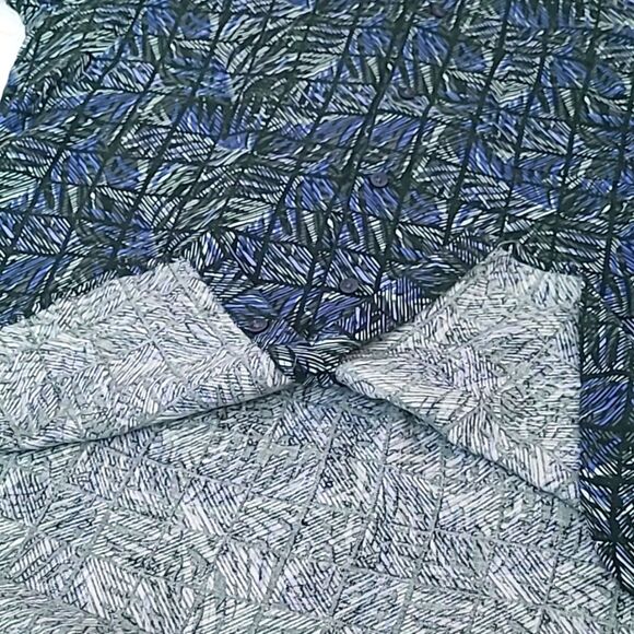 Tasso Elba Men's XL Silk Blend Casual Button Down Short Sleeve Geometric Palm - Picture 14 of 14